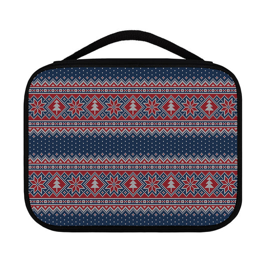 Winter Holiday Knitted Pattern Print Classic Bible Case