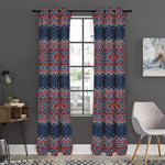 Winter Holiday Knitted Pattern Print Curtain