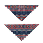 Winter Holiday Knitted Pattern Print Dog Bandana