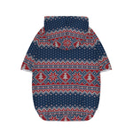 Winter Holiday Knitted Pattern Print Dog Zip Up Hoodie