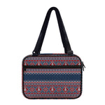 Winter Holiday Knitted Pattern Print Double Strap Bible Bag