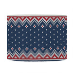 Winter Holiday Knitted Pattern Print Drum Lamp Shade