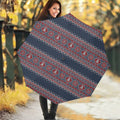 Winter Holiday Knitted Pattern Print Foldable Umbrella
