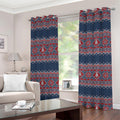 Winter Holiday Knitted Pattern Print Grommet Curtains