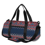 Winter Holiday Knitted Pattern Print Gym Bag