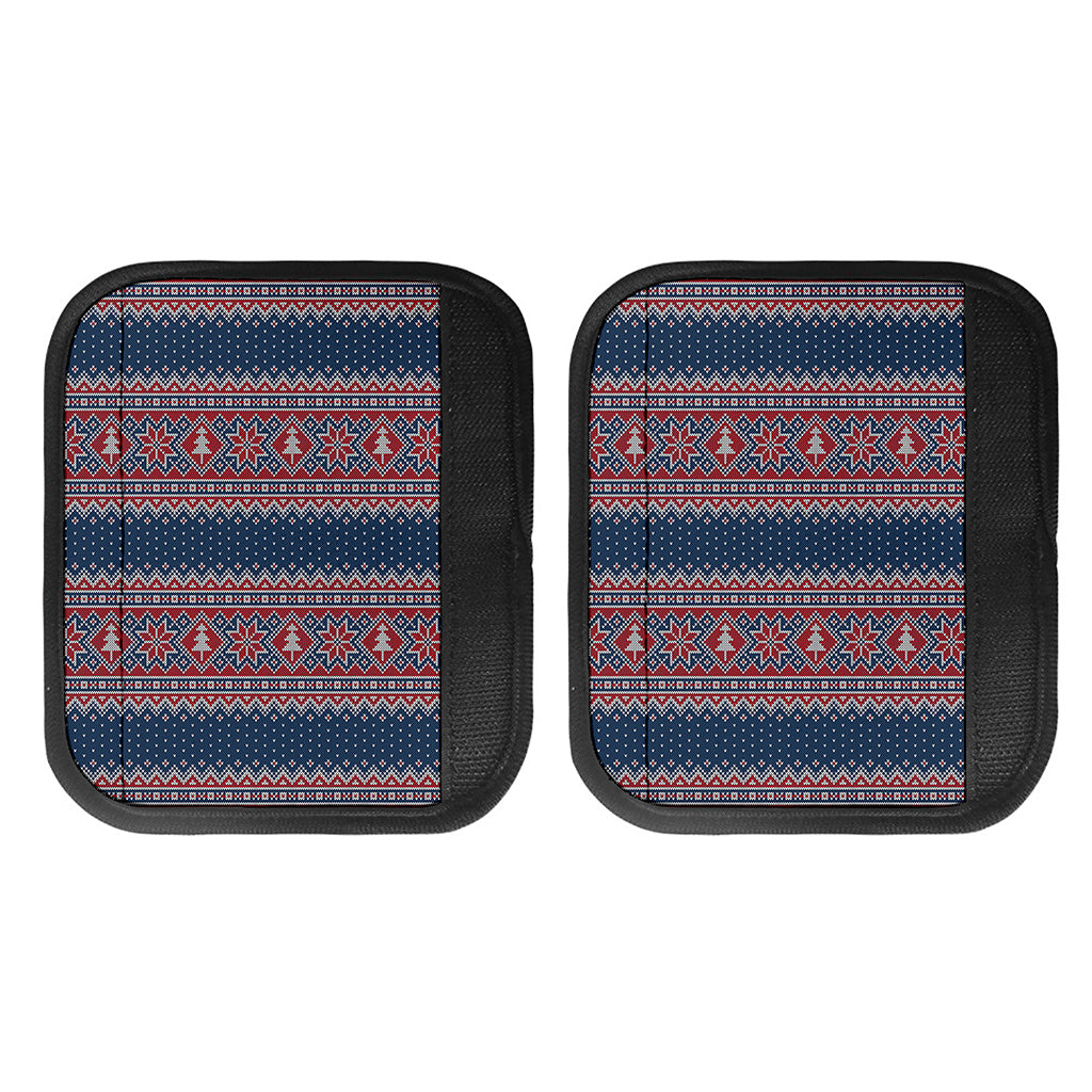 Winter Holiday Knitted Pattern Print Handle Covers
