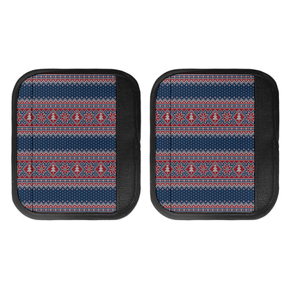 Winter Holiday Knitted Pattern Print Handle Covers