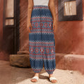 Winter Holiday Knitted Pattern Print Harem Pants
