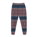 Winter Holiday Knitted Pattern Print Jogger Pants
