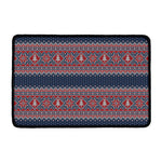 Winter Holiday Knitted Pattern Print Kitchen Mat
