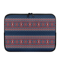 Winter Holiday Knitted Pattern Print Laptop Sleeve