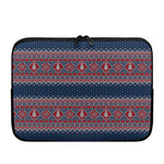 Winter Holiday Knitted Pattern Print Laptop Sleeve