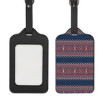 Winter Holiday Knitted Pattern Print Luggage Tag