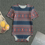 Winter Holiday Knitted Pattern Print Men's Bodysuit