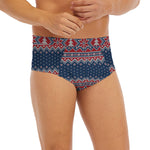 Winter Holiday Knitted Pattern Print Men's Briefs