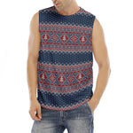 Winter Holiday Knitted Pattern Print Men's Fitness Tank Top