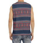 Winter Holiday Knitted Pattern Print Men's Fitness Tank Top