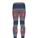 Winter Holiday Knitted Pattern Print Men's leggings