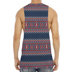 Winter Holiday Knitted Pattern Print Men's Muscle Tank Top