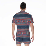 Winter Holiday Knitted Pattern Print Men's Rompers