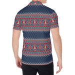 Winter Holiday Knitted Pattern Print Men's Shirt