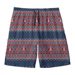 Winter Holiday Knitted Pattern Print Men's Swim Trunks