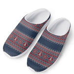 Winter Holiday Knitted Pattern Print Mesh Casual Shoes