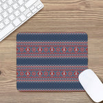 Winter Holiday Knitted Pattern Print Mouse Pad