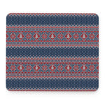 Winter Holiday Knitted Pattern Print Mouse Pad