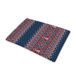 Winter Holiday Knitted Pattern Print Pet Cooling Mat Cover