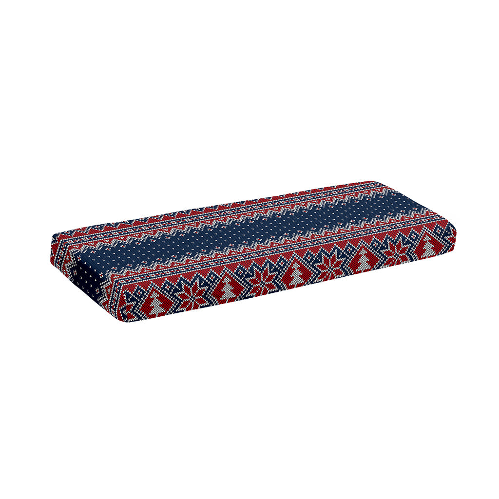 Winter Holiday Knitted Pattern Print Piano Keyboard Cover