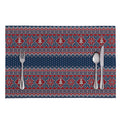 Winter Holiday Knitted Pattern Print Placemat