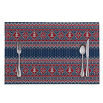 Winter Holiday Knitted Pattern Print Placemat