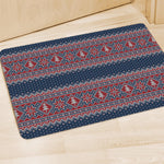 Winter Holiday Knitted Pattern Print Polyester Doormat