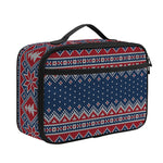 Winter Holiday Knitted Pattern Print Portable Lunch Bag