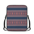 Winter Holiday Knitted Pattern Print Rectangular Crossbody Bag