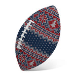Winter Holiday Knitted Pattern Print Rugby Ball
