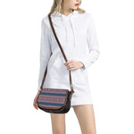 Winter Holiday Knitted Pattern Print Saddle Bag