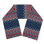 Winter Holiday Knitted Pattern Print Scarf