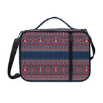 Winter Holiday Knitted Pattern Print Shoulder Strap Bible Bag