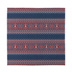 Winter Holiday Knitted Pattern Print Silk Bandana