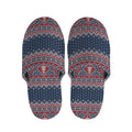 Winter Holiday Knitted Pattern Print Slippers