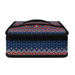 Winter Holiday Knitted Pattern Print Small Lunch Bag