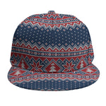 Winter Holiday Knitted Pattern Print Snapback Cap