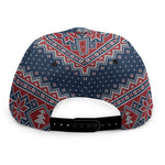 Winter Holiday Knitted Pattern Print Snapback Cap