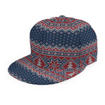 Winter Holiday Knitted Pattern Print Snapback Cap