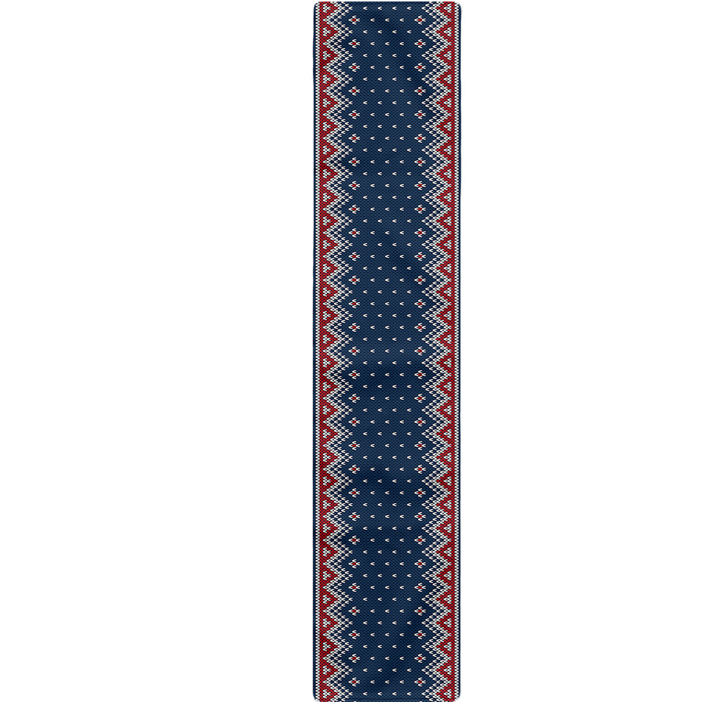Winter Holiday Knitted Pattern Print Table Runner