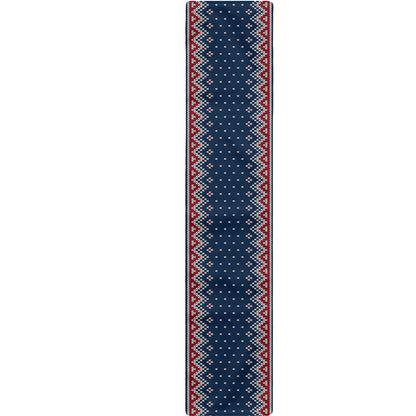 Winter Holiday Knitted Pattern Print Table Runner