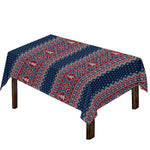 Winter Holiday Knitted Pattern Print Tablecloth