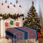 Winter Holiday Knitted Pattern Print Tablecloth
